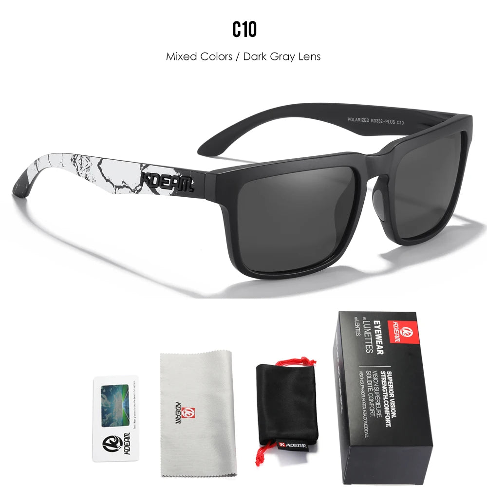 KDEAM Plus Size Polarized Sunglasses – 64mm Wide Fishing & Driving Glasses with Night Vision for Men