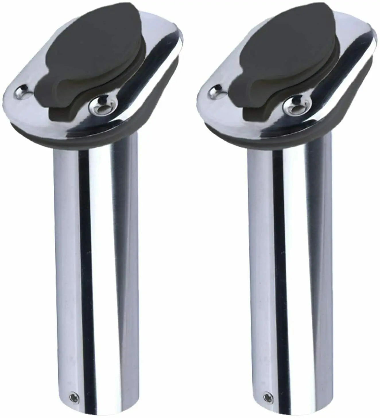 2X Stainless Steel Flush Mount Boat Fishing Rod Holder — 30° Rod Pod for Marine Boats