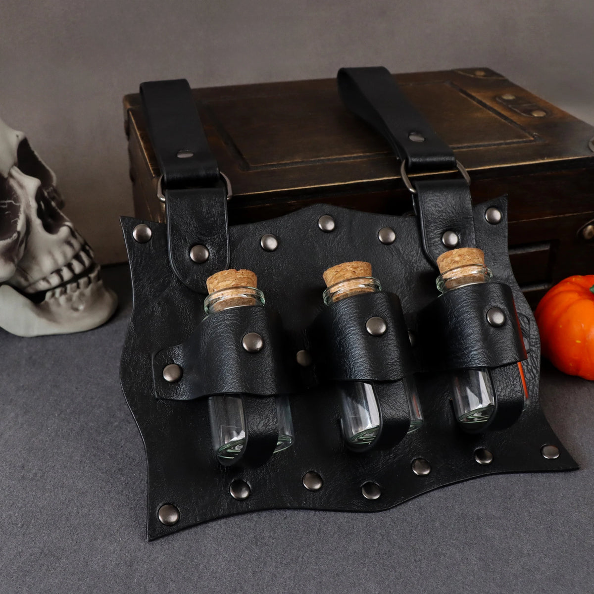 Medieval Alchemy Vial PU Belt – Hanging Potion Pouch for Magic Costume ...