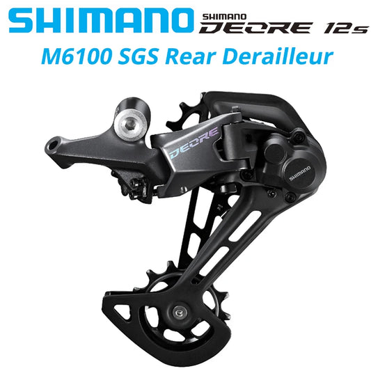 New Original SHIMANO DEORE RD-M6100-SGS Rear Derailleur 1x12-Speed SHADOW RD + RAPIDFIRE PLUS Right Shift Lever 12V 12S