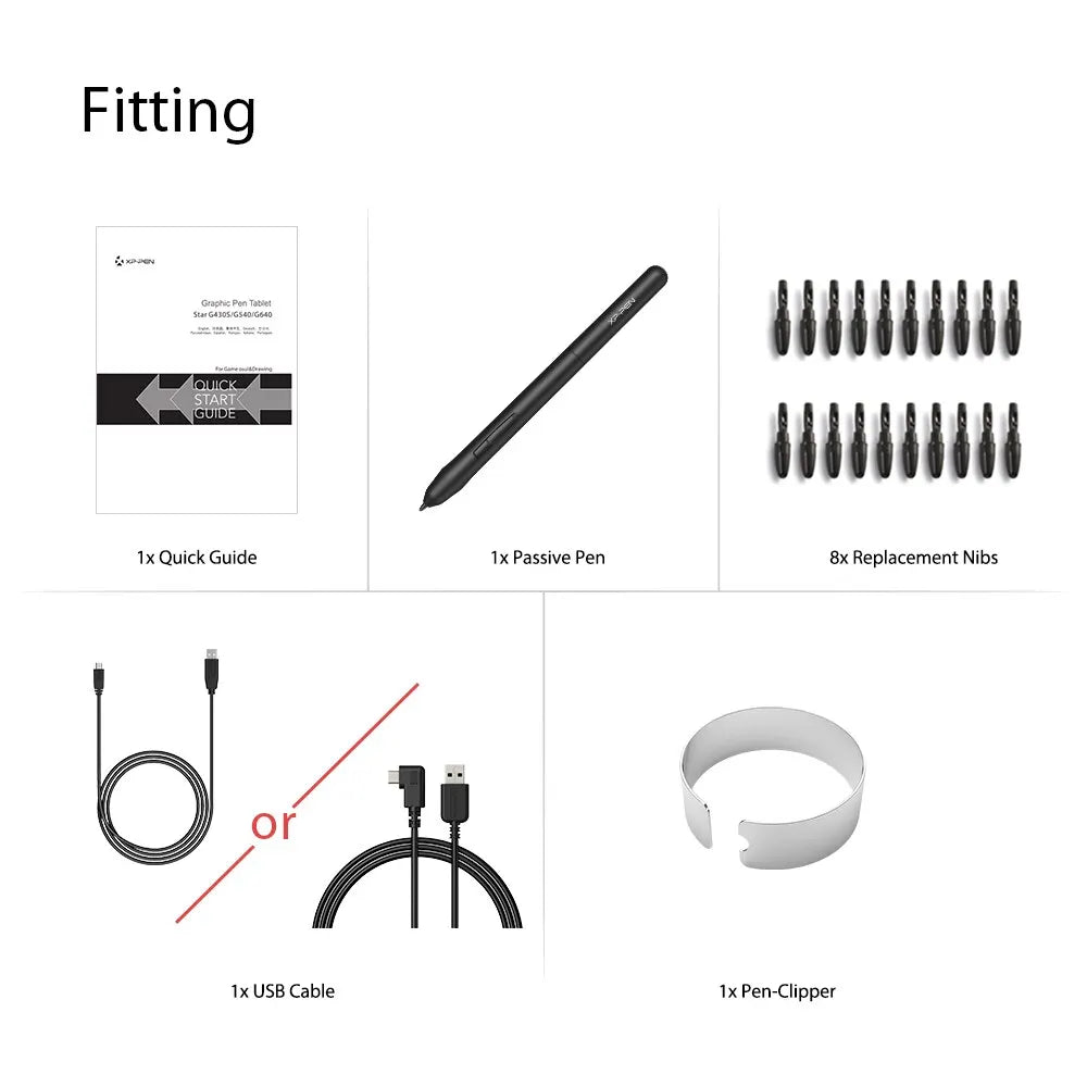 XPPen Star G640 6.5×4 Inch Graphic Drawing Tablet – Battery-Free with 8192 Levels Pressure & 266 RPS for Windows, Mac, Chromebook & OSU Gaming