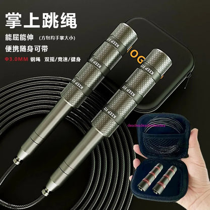 Telescopic Skipping Rope – Racing & Fitness Jump Rope for Students, Men & Women, Weight Loss