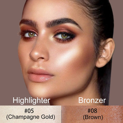 Highlighting & Bronzer Stick - Face Brightening Blusher, Rouge Concealer Pen, Long-Lasting Corrector & Nose Contouring Cosmetics