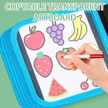 Erasable Doodle Book for Kids – Reusable Drawing Pad with 12 Watercolor Pens, Preschool Painting & Writing Set