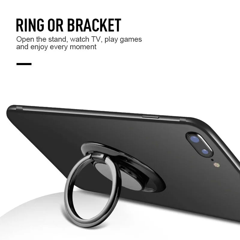360 Rotating Finger Ring Holder Stand Grip: Magnetic Mount Phone Back Sticker Pad - Universal Bracket for Mobile Phones and Cars