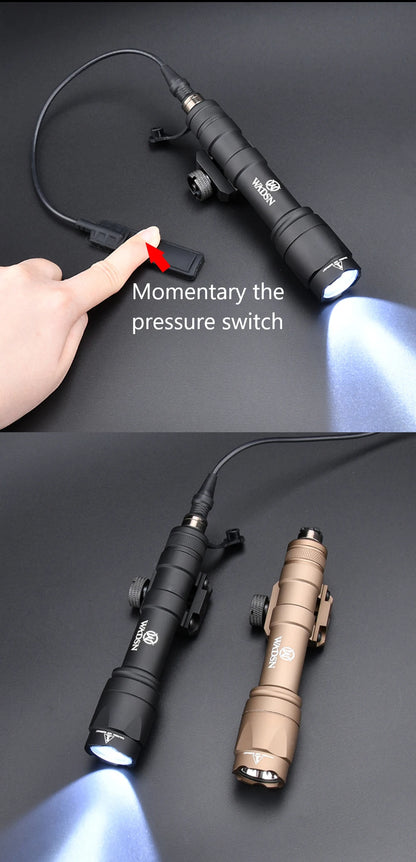 WADSN Airsoft M600C/M600/M300 Tactical Scout Light – AR15 Rifle LED Flashlight, Hunting Spotlight, 20mm Rail Mount