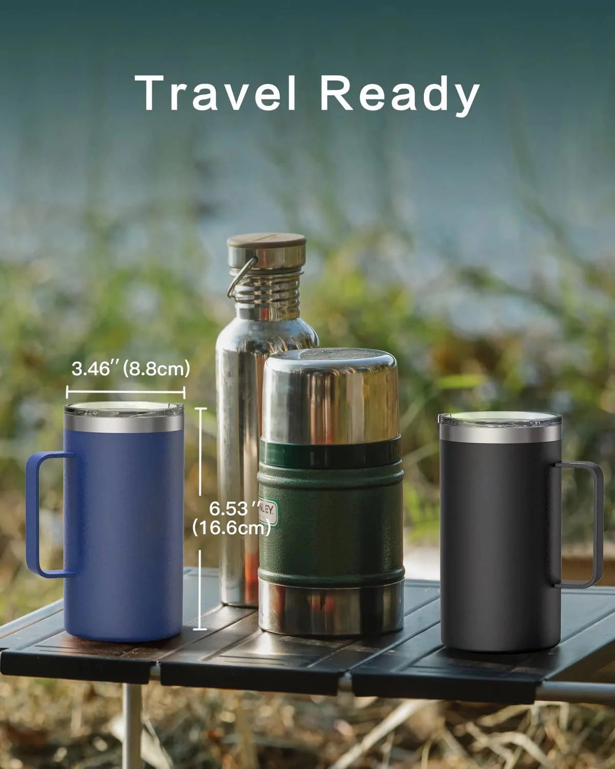 680ml Stainless Steel Leak-Proof Travel Coffee Thermos Mug Vacuum Insulated Water Bottle