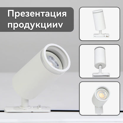 LED Track Light System – 85-265V COB Ceiling Lamp Set with Rails & Spots for Clothing Shops, Living Rooms & Stores