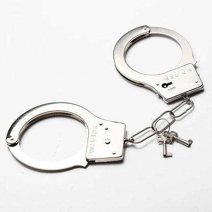 DUTRIEUX Stainless Steel Handcuffs – Adjustable Metal Ankle & Wrist Cuffs with Chain, BDSM Bondage Restraints for Couples