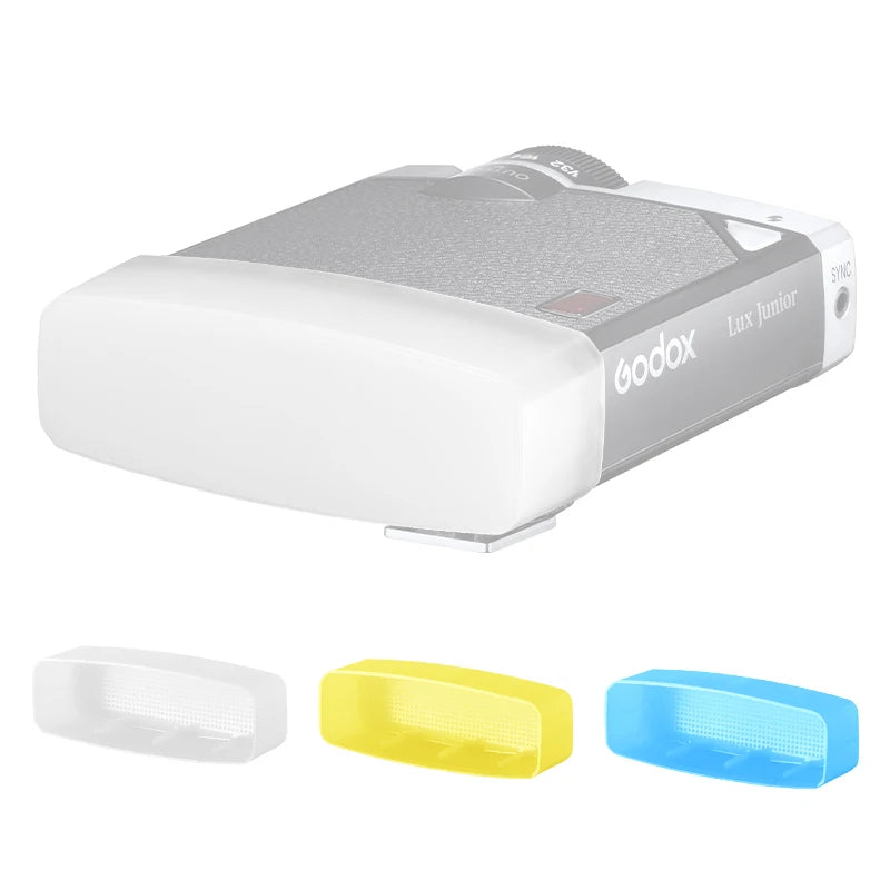 Godox Lux Junior Retro Speedlite — Flash with White, Yellow & Blue Dif ...