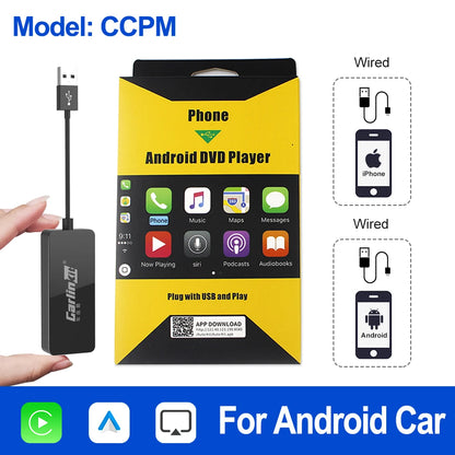 CarlinKit Wireless CarPlay Adapter — USB Dongle for Android Auto, MirrorLink, Waze & Spotify Car Multimedia