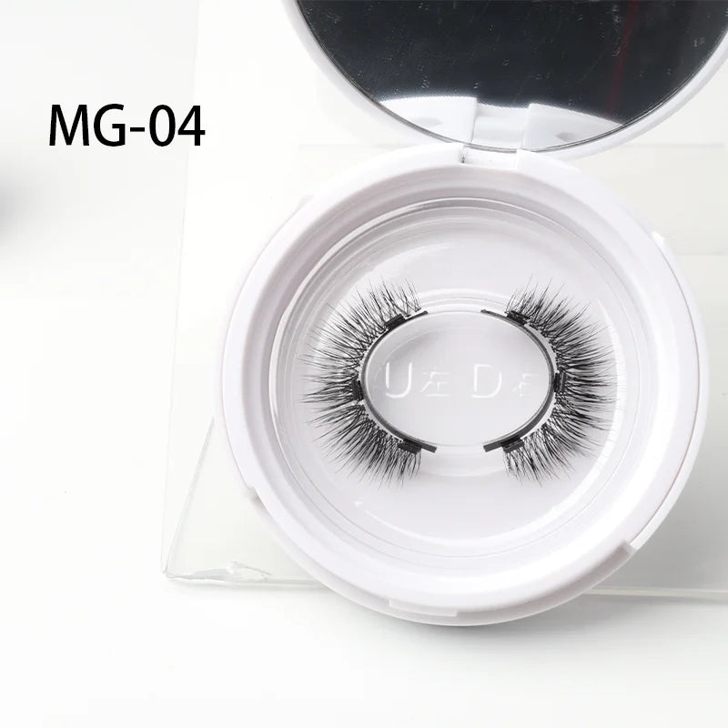 Vipuda Magnetic Eyelashes – Reusable Thick False Lashes with Magnets & Tweezer, Soft Eyelash Extensions