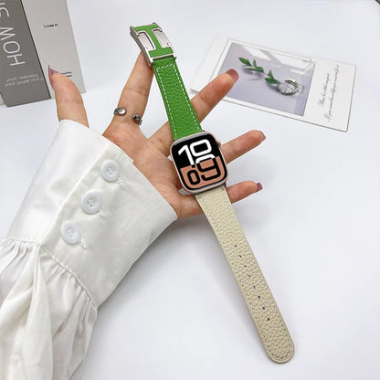 Genuine Leather Straps for Apple Watch – 40mm-49mm Bands for Series 5/6/7/8/9/10, SE & Ultra