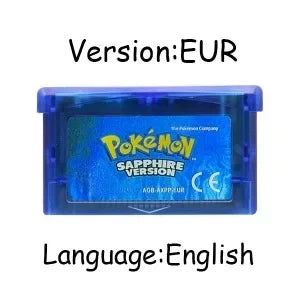 GBA Pokémon 32-Bit Game Cartridges – Emerald, FireRed, LeafGreen, Ruby & Sapphire, Multi-Language