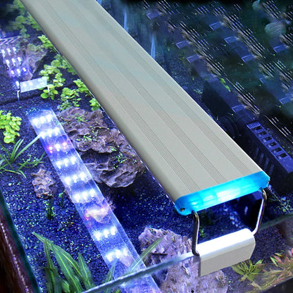 Aquarium LED Light – Super Slim Waterproof Clip Lamp for Fish Tank & Aquatic Plant Growth, Blue LED 18-75cm, 220V