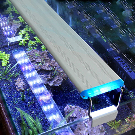 Aquarium LED Light – Super Slim Waterproof Clip Lamp for Fish Tank & Aquatic Plant Growth, Blue LED 18-75cm, 220V