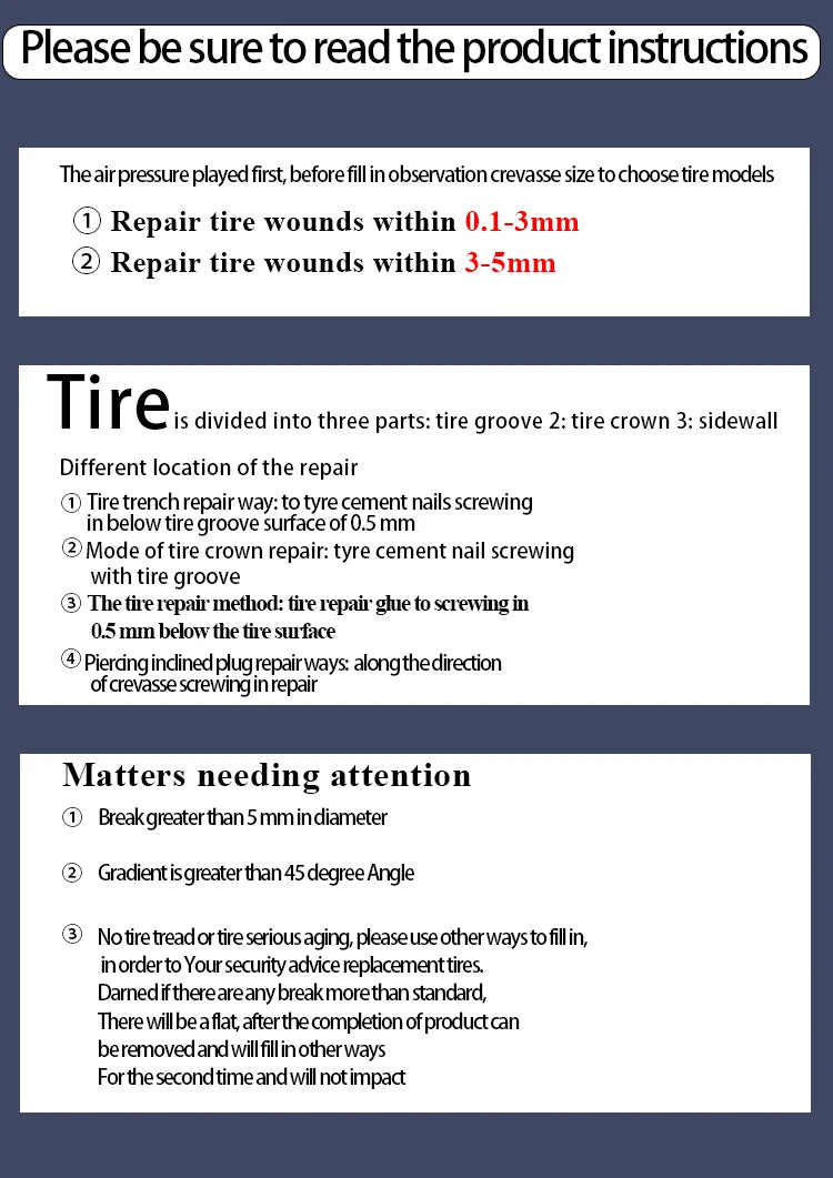 10/30pcs Car & Motorcycle Tyre Repair Rubber Nail Set – Universal Tire Puncture Repair Tool for Cars, Trucks & Bikes