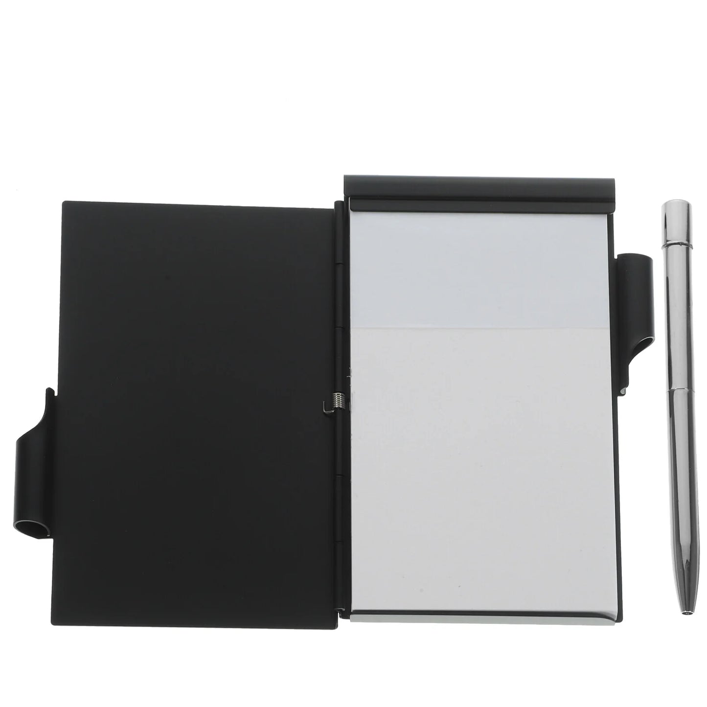 Mini Notebook Memo Pad - Convenient Pocket Server Note Pad for Work Schedules, Aluminum Alloy Reading Page