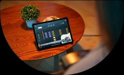 AeroBand Painless Smart Guitar - Silicone Strings, Bluetooth, 8 Sounds, USB MIDI Function, Ideal Gift for Adults