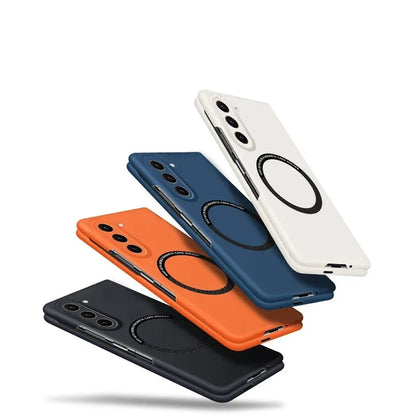 Ultra Thin Skin Feel Case for Samsung Galaxy Z Fold 3/4/5/6/7 – Magnetic Wireless Charging Compatible Fold Cover