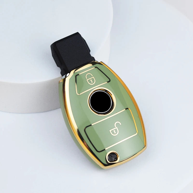 Car Key Case Cover – Key Bag Accessories for Mercedes Benz A/B/C/S Class, AMG, GLA, CLA, GLC W176/W221/W204/W205 Fob Keychain