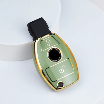 Car Key Case Cover – Key Bag Accessories for Mercedes Benz A/B/C/S Class, AMG, GLA, CLA, GLC W176/W221/W204/W205 Fob Keychain