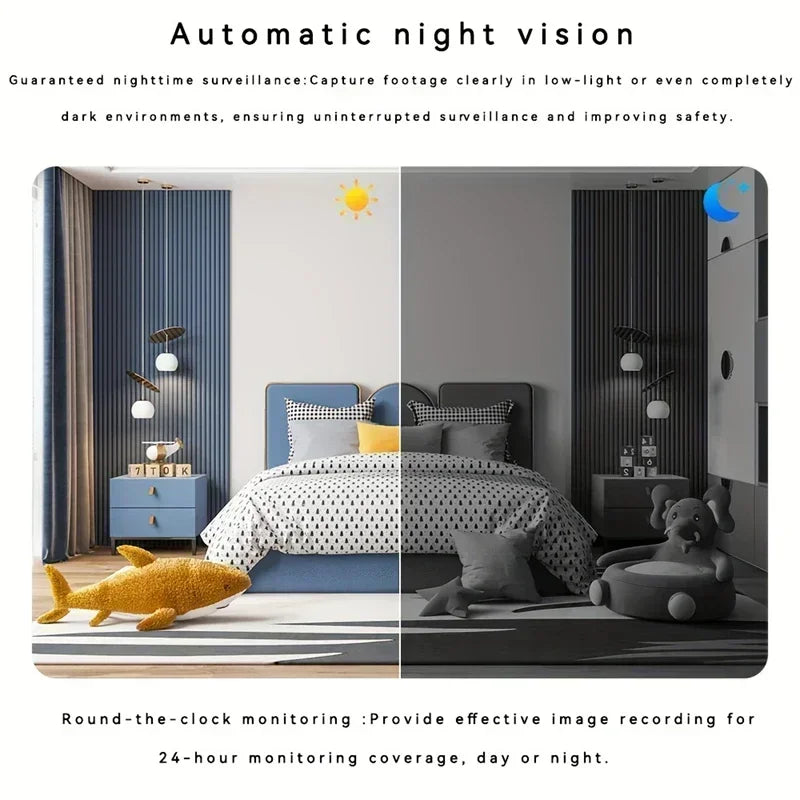 Mini WiFi Wireless Home Security Camera – Mobile Remote, Indoor Plug-In, HD, Multi-Scenario Use