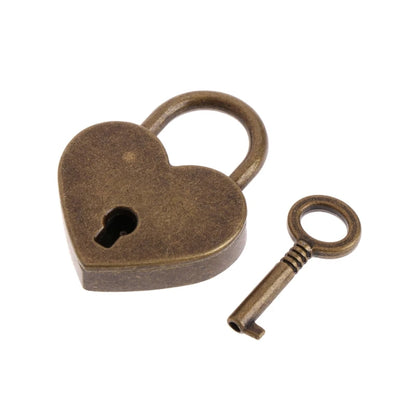 Vintage Wish Lock Mini Heart Shaped Lock Wedding Keyed Padlocks Personalized Padlock for Jewelry Box Small Wooden Box