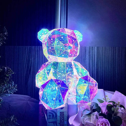 30cm Teddy Bear LED Gift Lamp – Colorful Romantic Light for Girls’ Birthday & Valentine’s