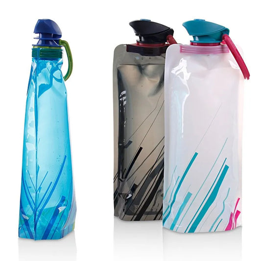 1Pc Portable Foldable Water Bag - Ultralight Soft Flask Bottle for Outdoor Sports, Hiking, Camping, Folding Water Bucket