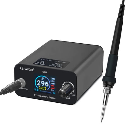 T12 75W Digital Soldering Iron Station – Adjustable Temperature Control, Welding & Rework Microcontroller Tool