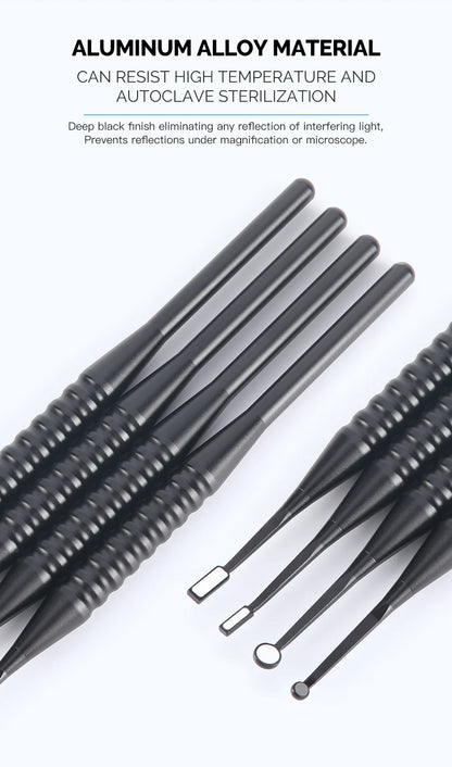 AZDENT Dental Micro Mouth Mirror – 2mm/3mm/5mm Anti-Fog Odontoscope with Detachable Handle for Oral Check