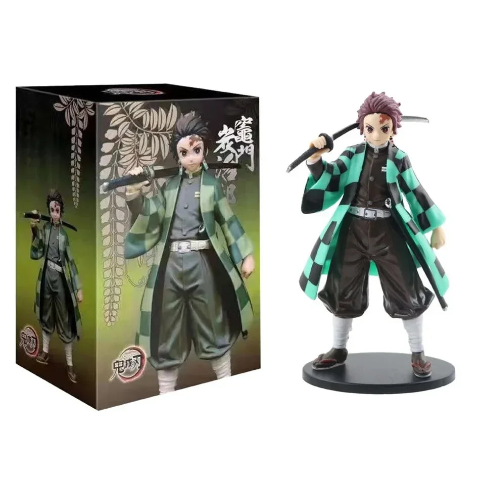 Demon Slayer Anime Figures – Kimetsu No Yaiba Tanjiro Nezuko Zenitsu Inosuke Action Doll Toys