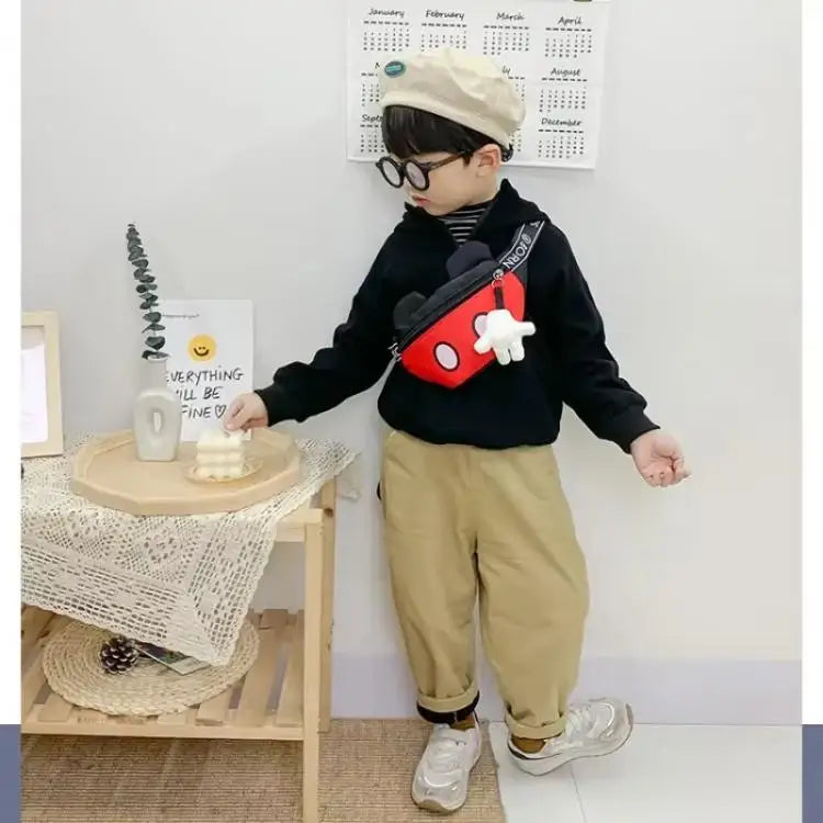 Mickey Mouse Waist Bag – Adjustable Crossbody Pack for Kids & Girlfriend Gift 2025