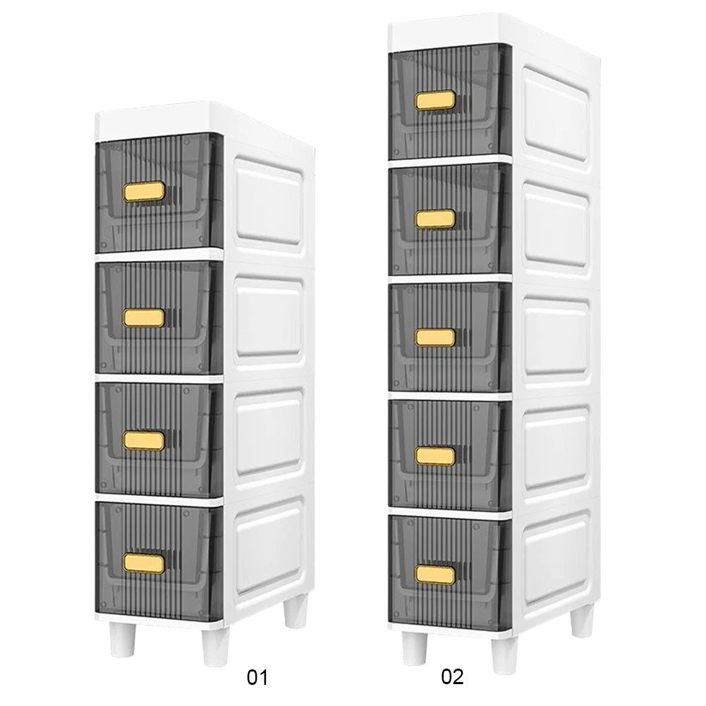 Narrow Toilet Storage Cabinet – 4/5 Tier Waterproof Corner Shelf & Crevice Side Rack