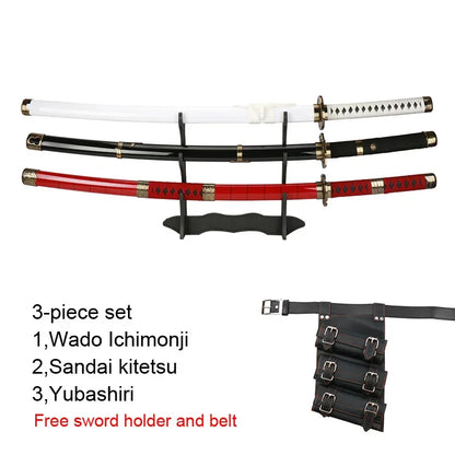 1:1 Roronoa Zoro Katana Wooden Toy Swords – Wado Ichimonji, Shusui, Enma Anime Cosplay Props & Collectible Weapons