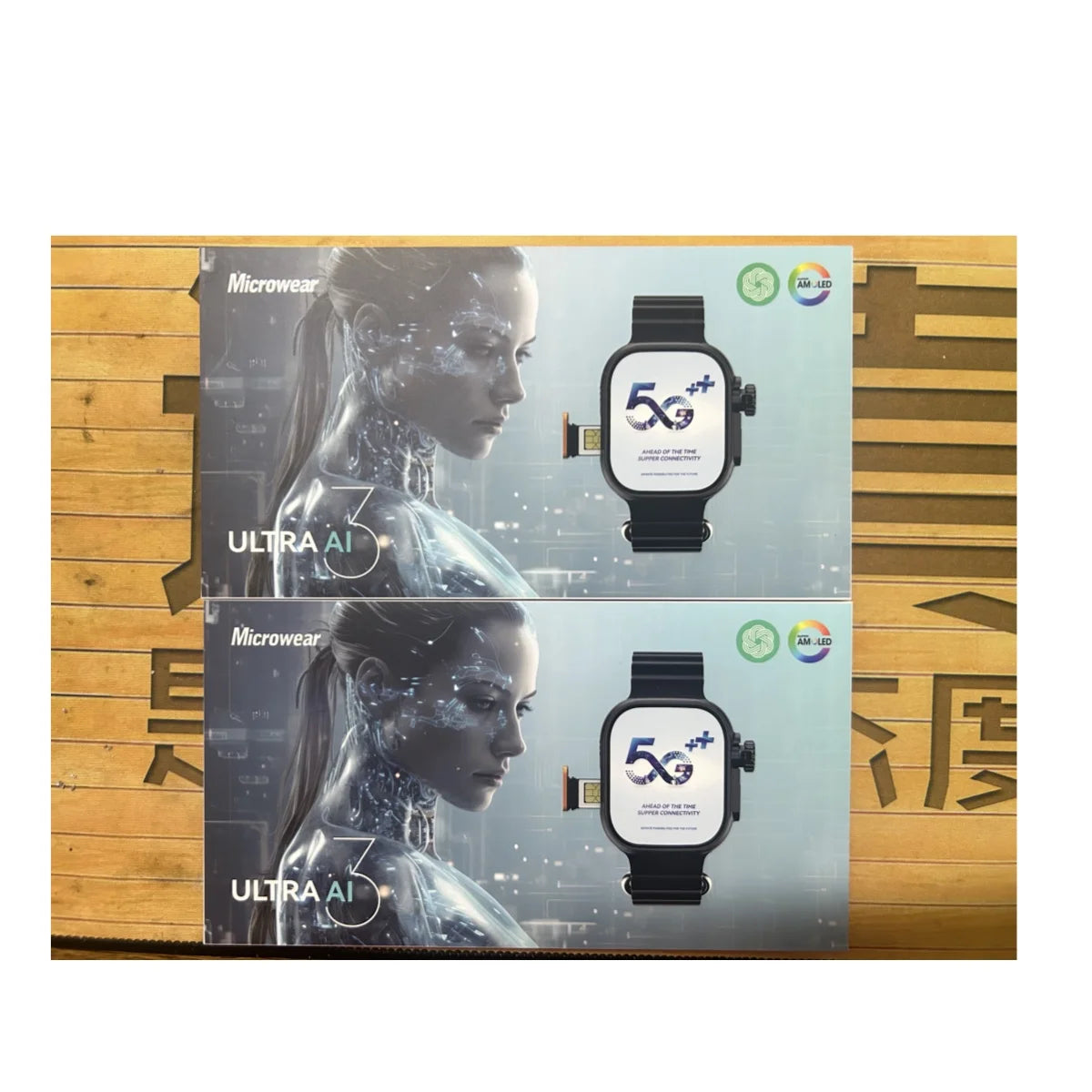 Microwear Ultra Ai3 Smartwatch – 5G, 180° Rotating Camera, Google Play, GPS, WiFi, 2.2" AMOLED HD Display, 4G Calling for Men