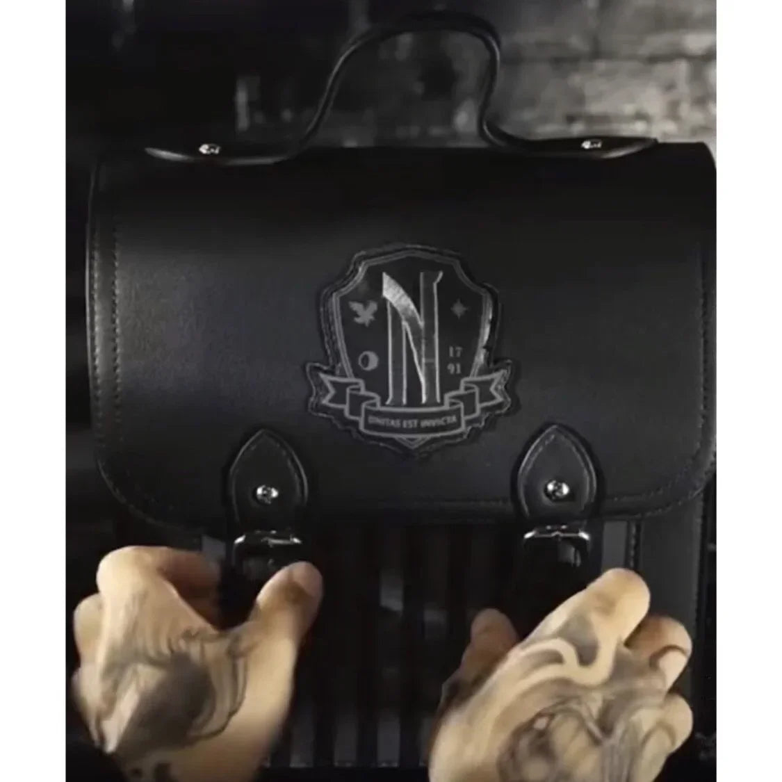 Wednesday Addams Backpack — Schoolgirl Nevermore College Cosplay Messenger Bag for Kids & Fans Gift