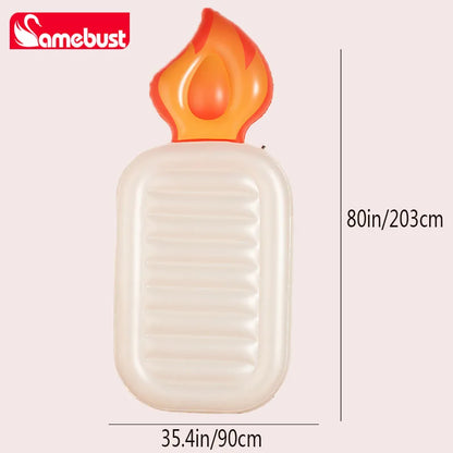 Camebust Inflatable PVC Pool Mat - 80in Floating Raft Lounge, Swimming Pool Mattress Float