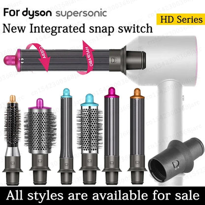 Upgraded Automatic Curling Nozzle Adapter for Dyson Supersonic Hair Dryer – Nural HD16 HD15 Cylinder Comb Accessory