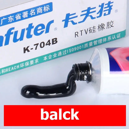 Kafuter K-704 Silicone Industrial Adhesive 45g – RTV Rubber Glue Black, White & Transparent for DIY Panels