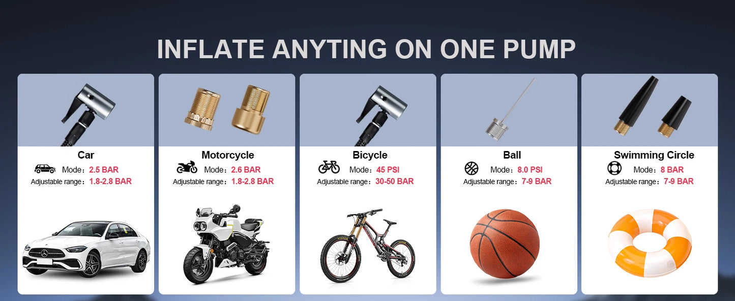 GOOLOO A3 3000A Jump Starter with Air Compressor – Portable Car Battery Booster for 9.0L Gas & 6.5L Diesel, 150PSI with Auto Shut-Off