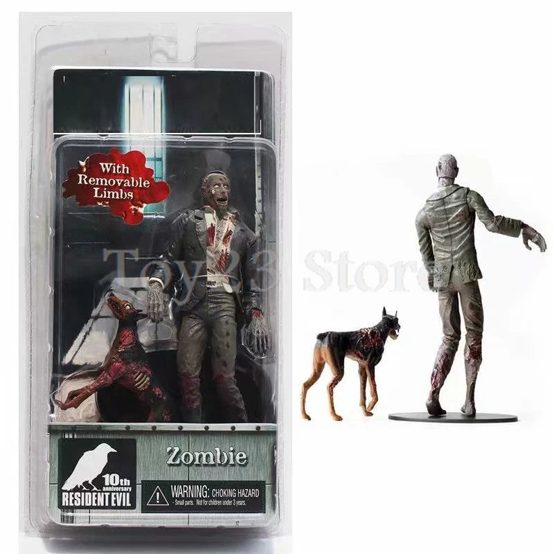 NECA Redfield Hunk Zombie Action Figure Set – Includes Dog Licker and Walker, Chris Redfield Collectible Model Toy