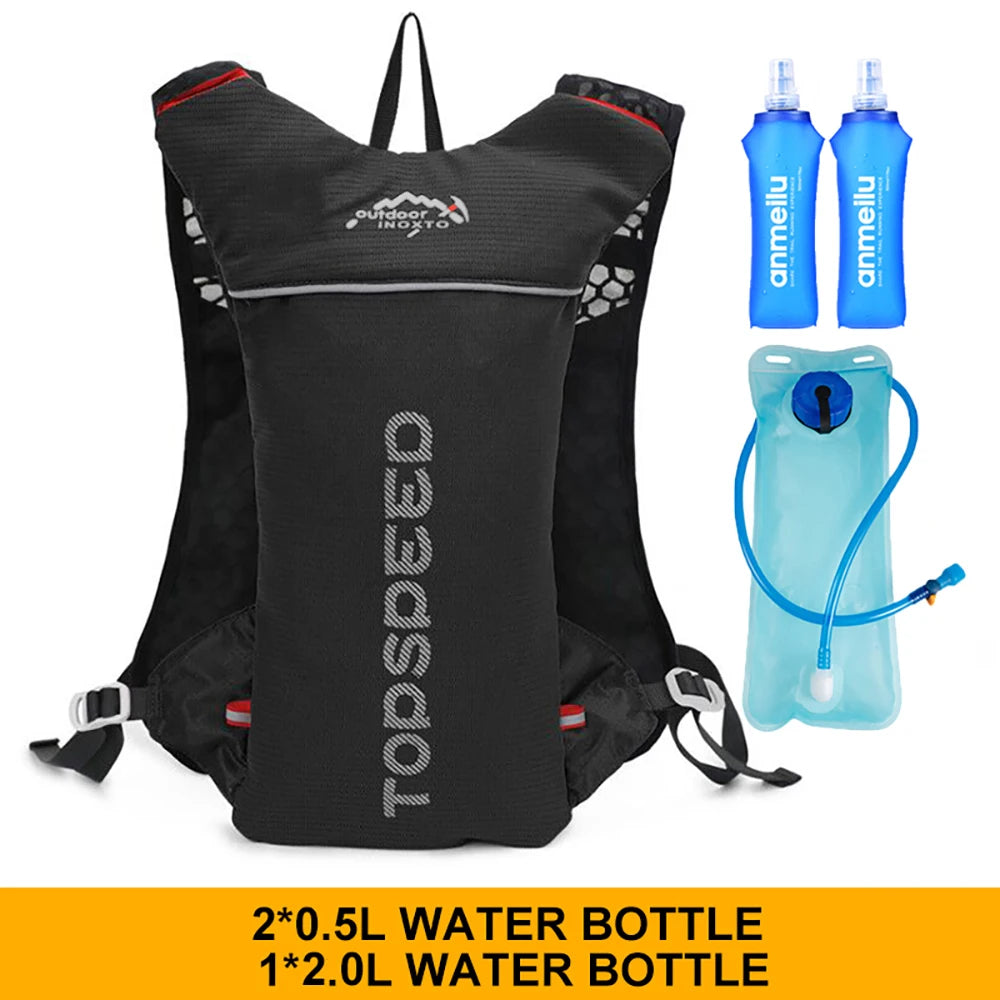 5L Ultralight Outdoor Trail Running Backpack — Hydration Vest with 500ML Water Bottle for Men
