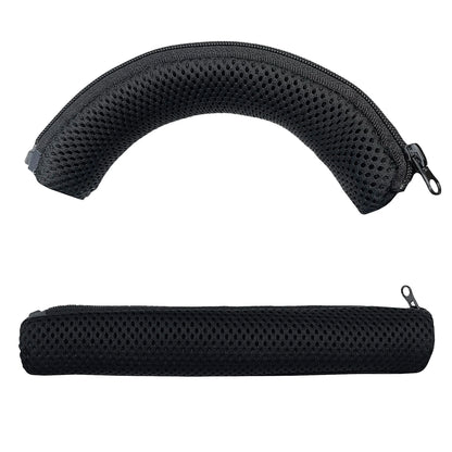 Realhigh Headband Cover: Breathable Mesh Cloth Zipper for Anker Soundcore Life Q10/Q20/Q30/Q35BT Headphones - Head Beam Protection