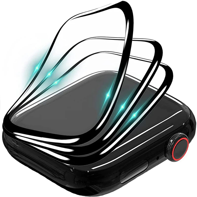 Protector Film for Apple Watch - Curved Screen Protectors for 38mm to 49mm, Compatible with Series 8, 7, SE, Ultra, 9, 10