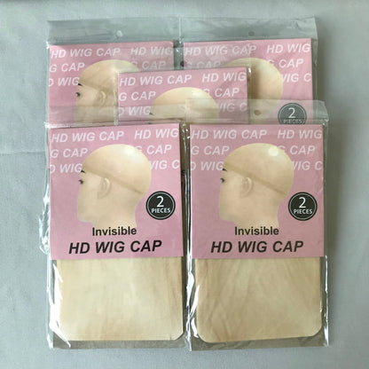 1/5/10 Pack Invisible HD Wig Caps: Transparent Lace Front Wig Stocking Caps for Women