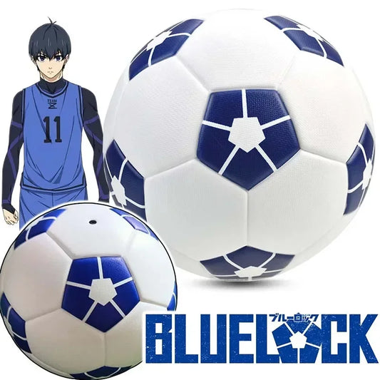 Anime Blue Lock Isagi Yoichi Size 5 Soccer Ball — PU Seamless Football for Kids Training & Outdoor Play