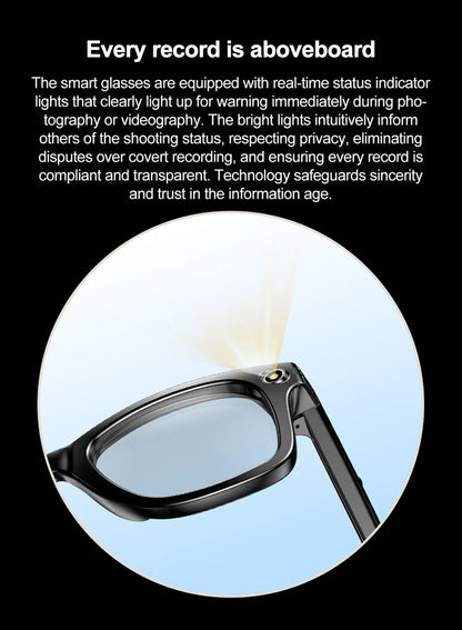Xiaomi Smart Bluetooth Glasses — IP65 Waterproof, Video Recording, AI Photo Recognition, Translation, Call & Large Battery