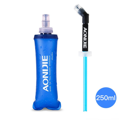 AONIJIE Soft Flask Water Bottle — 250ml/500ml Folding, Collapsible, TPU BPA-Free for Running Hydration Packs, Waist Bags & Vests (SD09/SD10)
